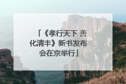 《孝行天下 善化清丰》新书发布会在京举行