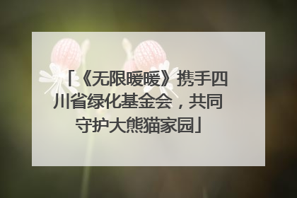 《无限暖暖》携手四川省绿化基金会，共同守护大熊猫家园