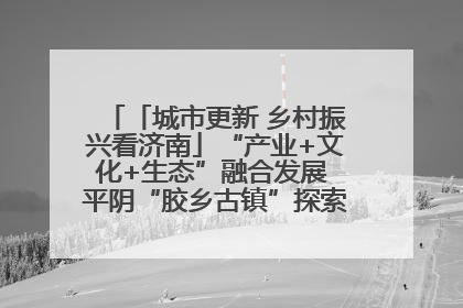 「城市更新 乡村振兴看济南」“产业+文化+生态”融合发展 平阴“胶乡古镇”探索振兴路径成效显著