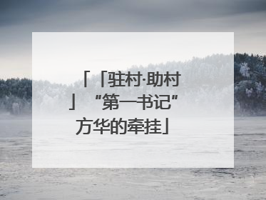 「驻村·助村」“第一书记”方华的牵挂