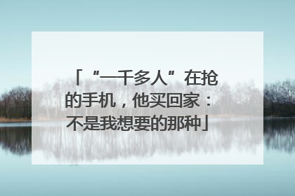 “一千多人”在抢的手机，他买回家：不是我想要的那种