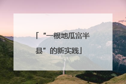 “一根地瓜富半县”的新实践