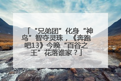 “兄弟团”化身“神鸟”智夺灵珠，《奔跑吧13》今晚“百谷之王”花落谁家？