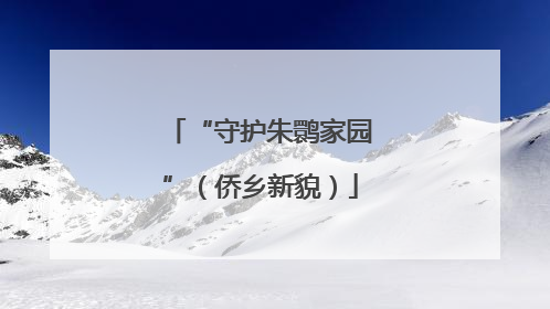 “守护朱鹮家园”（侨乡新貌）
