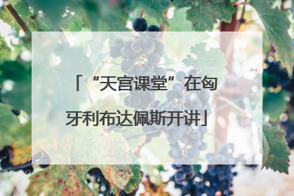 “天宫课堂”在匈牙利布达佩斯开讲