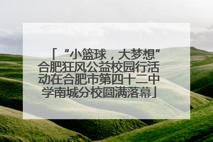 “小篮球，大梦想”合肥狂风公益校园行活动在合肥市第四十二中学南城分校圆满落幕
