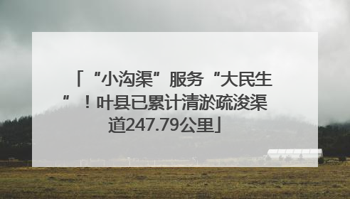 “小沟渠”服务“大民生”！叶县已累计清淤疏浚渠道247.79公里