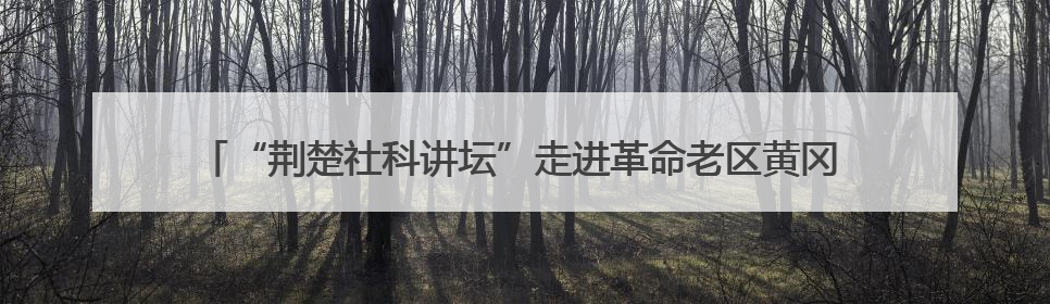 “荆楚社科讲坛”走进革命老区黄冈 探源大别山精神内涵特质与时代价值