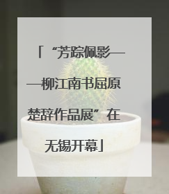 “芳踪佩影——柳江南书屈原楚辞作品展”在无锡开幕