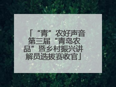 “青”农好声音 第三届“青岛农品”暨乡村振兴讲解员选拔赛收官