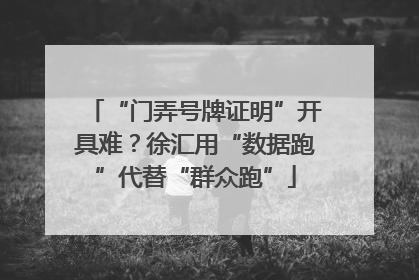 “门弄号牌证明”开具难？徐汇用“数据跑”代替“群众跑”