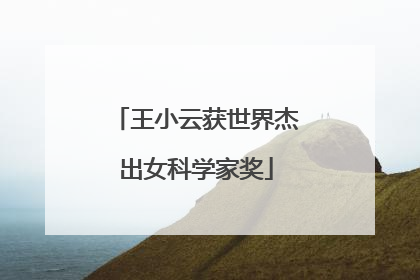 王小云获世界杰出女科学家奖