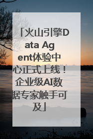 火山引擎Data Agent体验中心正式上线！企业级AI数据专家触手可及