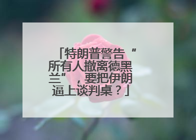 特朗普警告“所有人撤离德黑兰”，要把伊朗逼上谈判桌？