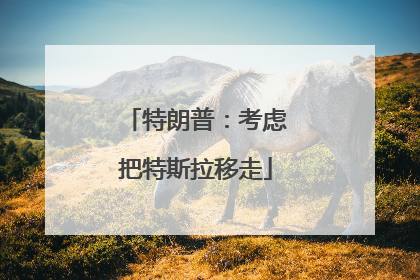 特朗普：考虑把特斯拉移走
