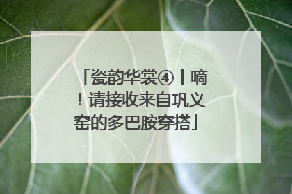 瓷韵华裳④丨嘀！请接收来自巩义窑的多巴胺穿搭