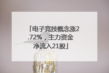 电子竞技概念涨2.72%，主力资金净流入21股