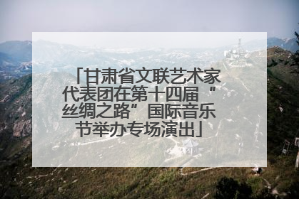 甘肃省文联艺术家代表团在第十四届“丝绸之路”国际音乐节举办专场演出