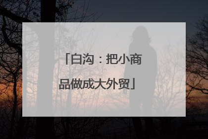 白沟：把小商品做成大外贸