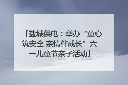 盐城供电：举办“童心筑安全 亲情伴成长”六一儿童节亲子活动