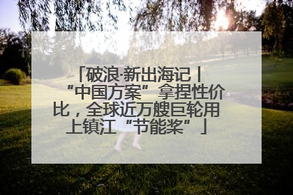 破浪·新出海记丨 “中国方案”拿捏性价比，全球近万艘巨轮用上镇江“节能桨”