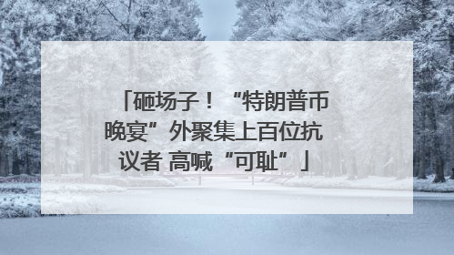 砸场子！“特朗普币晚宴”外聚集上百位抗议者 高喊“可耻”
