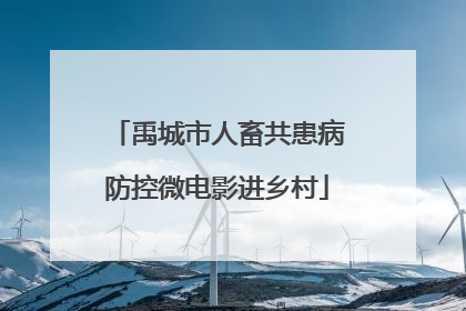 禹城市人畜共患病防控微电影进乡村