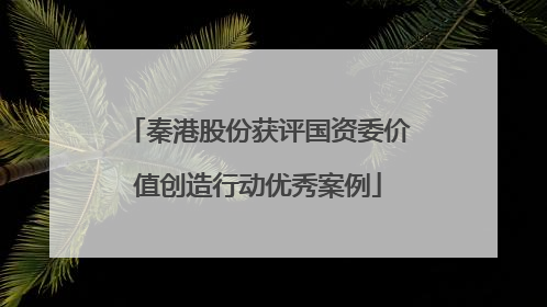 秦港股份获评国资委价值创造行动优秀案例