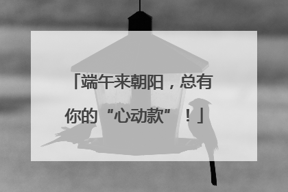 端午来朝阳，总有你的“心动款”！