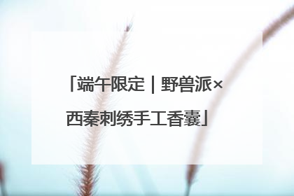 端午限定｜野兽派×西秦刺绣手工香囊