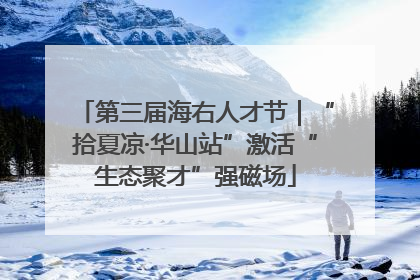 第三届海右人才节｜“拾夏凉·华山站”激活“生态聚才”强磁场
