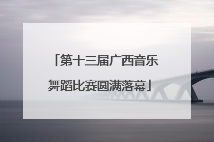 第十三届广西音乐舞蹈比赛圆满落幕