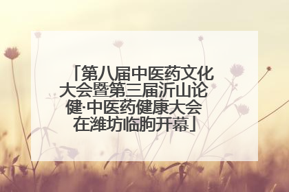 第八届中医药文化大会暨第三届沂山论健·中医药健康大会在潍坊临朐开幕
