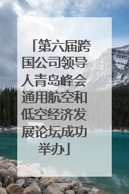 第六届跨国公司领导人青岛峰会通用航空和低空经济发展论坛成功举办