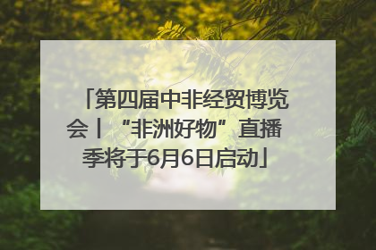 第四届中非经贸博览会丨“非洲好物”直播季将于6月6日启动