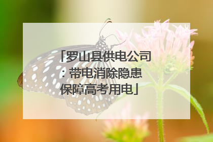 罗山县供电公司：带电消除隐患 保障高考用电