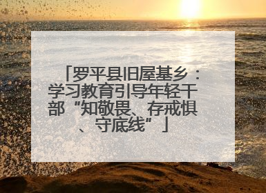 罗平县旧屋基乡：学习教育引导年轻干部“知敬畏、存戒惧、守底线”