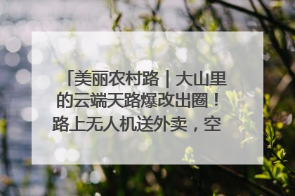 美丽农村路｜大山里的云端天路爆改出圈！路上无人机送外卖，空心村变网红村