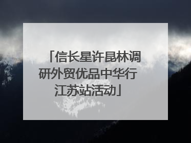 信长星许昆林调研外贸优品中华行江苏站活动