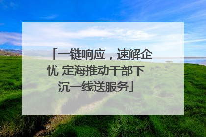 一链响应，速解企忧 定海推动干部下沉一线送服务