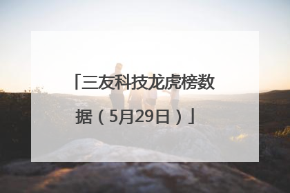 三友科技龙虎榜数据（5月29日）