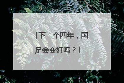 下一个四年，国足会变好吗？