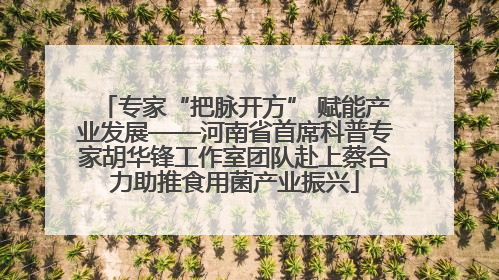 专家“把脉开方” 赋能产业发展——河南省首席科普专家胡华锋工作室团队赴上蔡合力助推食用菌产业振兴