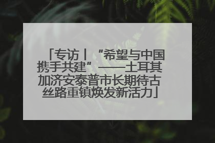 专访丨“希望与中国携手共建”——土耳其加济安泰普市长期待古丝路重镇焕发新活力