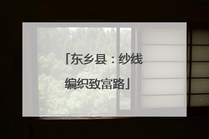 东乡县：纱线编织致富路