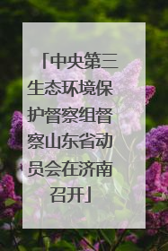 中央第三生态环境保护督察组督察山东省动员会在济南召开