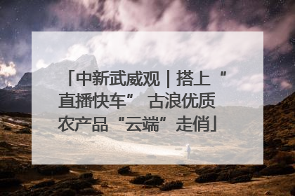 中新武威观｜搭上“直播快车” 古浪优质农产品“云端”走俏