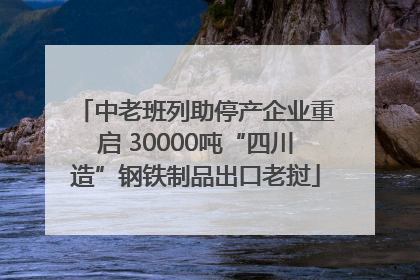 中老班列助停产企业重启 30000吨“四川造”钢铁制品出口老挝