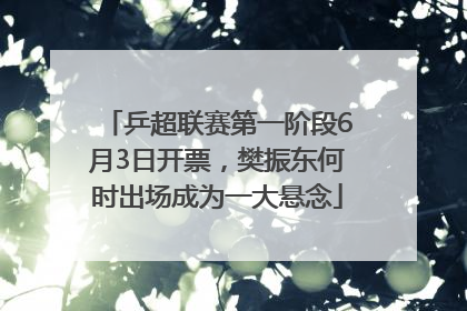 乒超联赛第一阶段6月3日开票，樊振东何时出场成为一大悬念