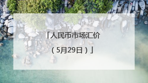 人民币市场汇价（5月29日）